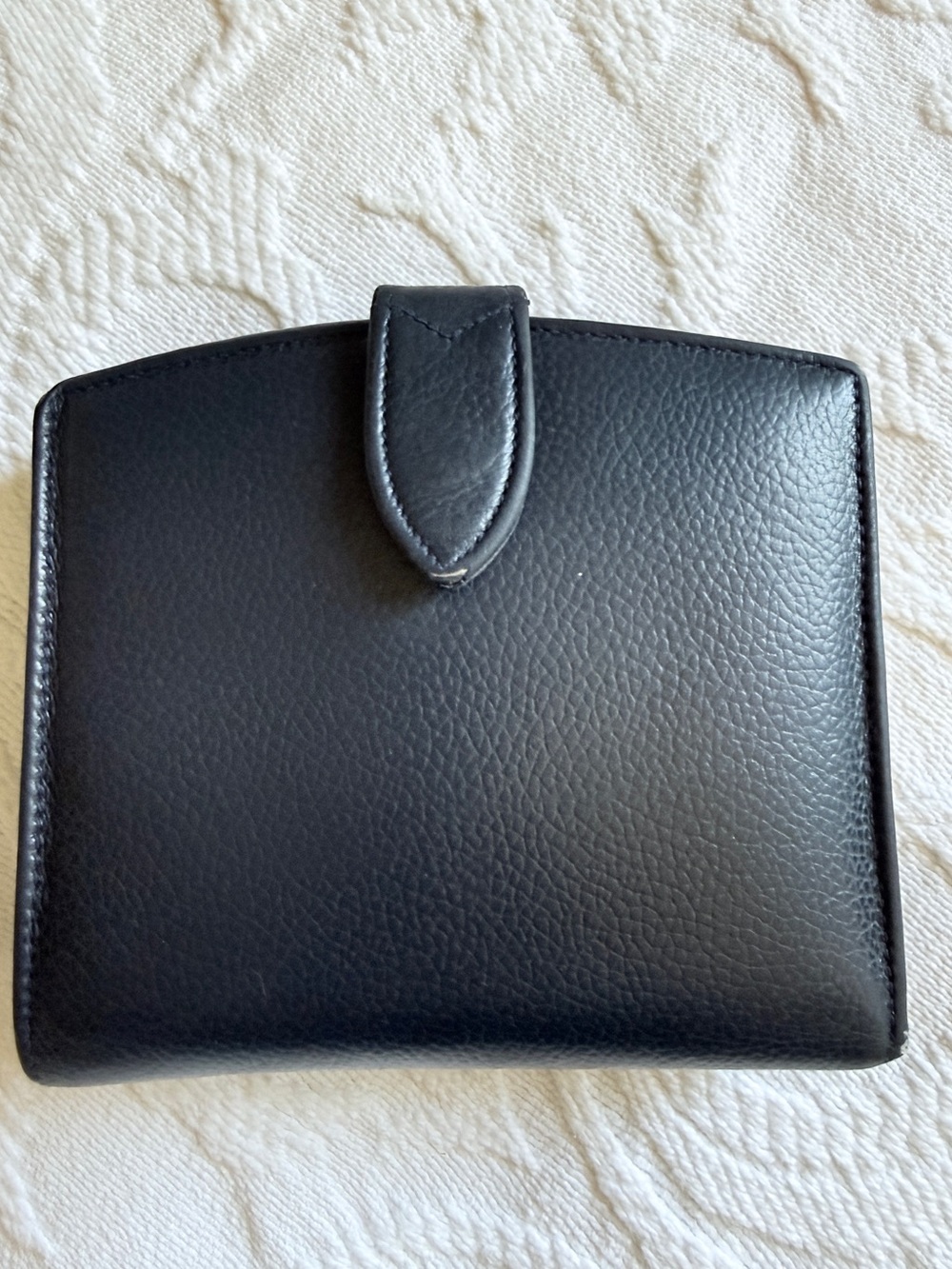 COACH Madison Black Leather Kisslock French Wallet Italy Rare 90s